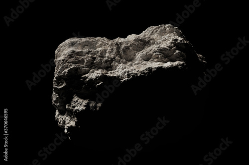 asteroid isolated on black background 