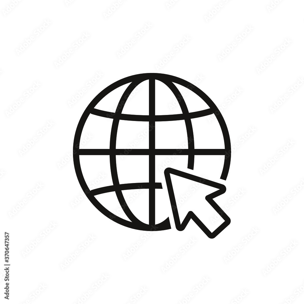 Simple globe related outline icon. Element for mobile concept and web apps. Thin line vector icon for website design and development, app development. Premium pack.