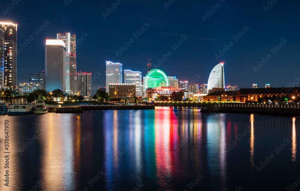 Obraz premium 横浜 みなとみらい 夜景