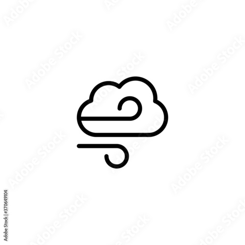 Tablou canvas Wind icon  in black line style icon, style isolated on white background