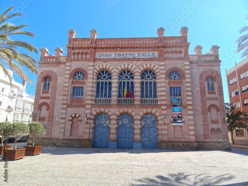 Great Theater Falla (Gran Teatro Falla) where is celebrated every year the performances of the famous Carnival of Cádiz, Cadix, Andalucía, Spain