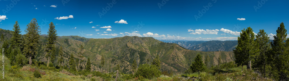 panorama of the mountains, Horse Creek Pass Idaho