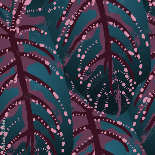 Tropical Leaf. Modern Motif. Jungle Print. Foliage