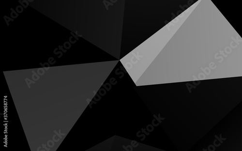 Dark Silver, Gray vector triangle mosaic texture.