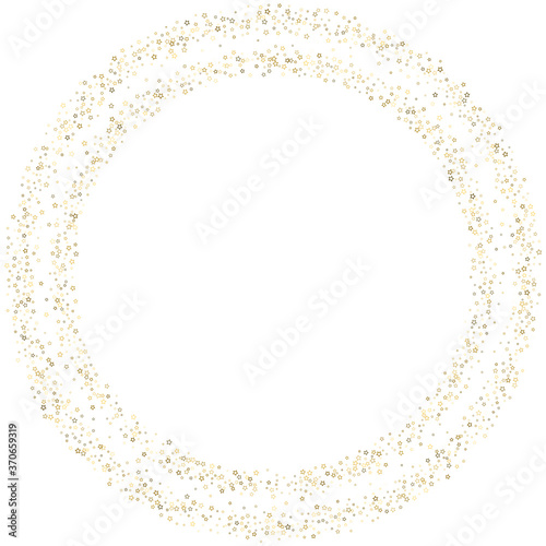 Gold Glitter Stars. Luxury Shiny Confetti.