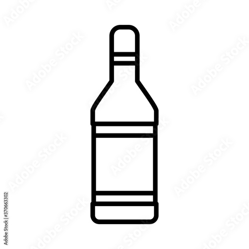liquor bottle icon, line style