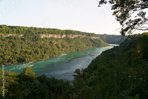 Beautiful Scenic View of a Valley with a River in Niagara, Ontario in the Summer