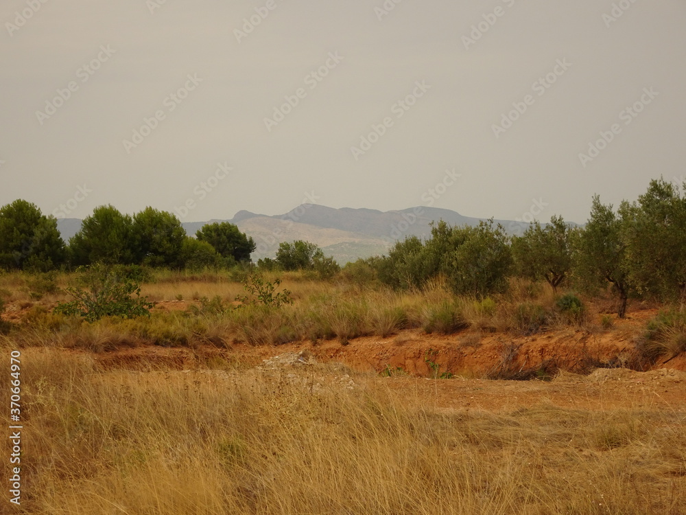 Distant Spanish Country Mountain Landscape