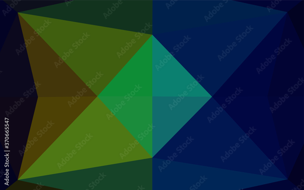 Fototapeta Dark Multicolor, Rainbow vector polygonal pattern.