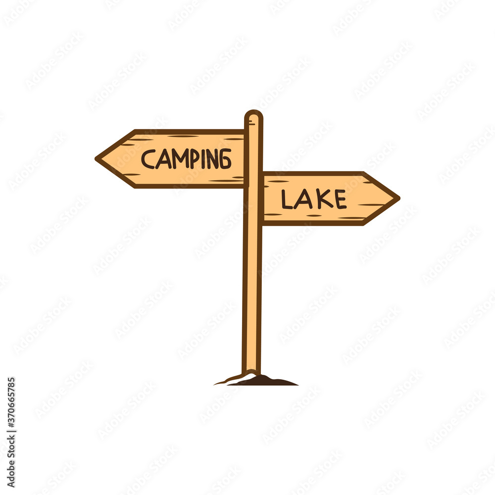 Camping icon vector illustration, directions for places Camping icon vector illustration, directions for places