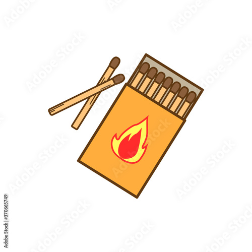 Camping icon vector, matches illustration