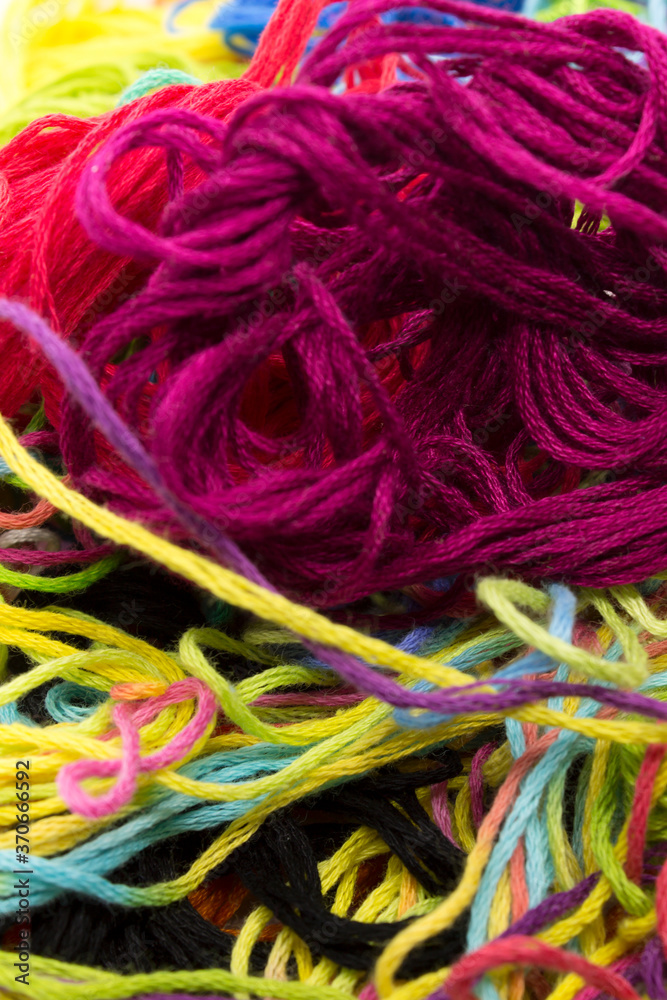 Colorful Embroidery threads background