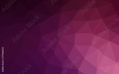 Dark Pink vector polygonal pattern.