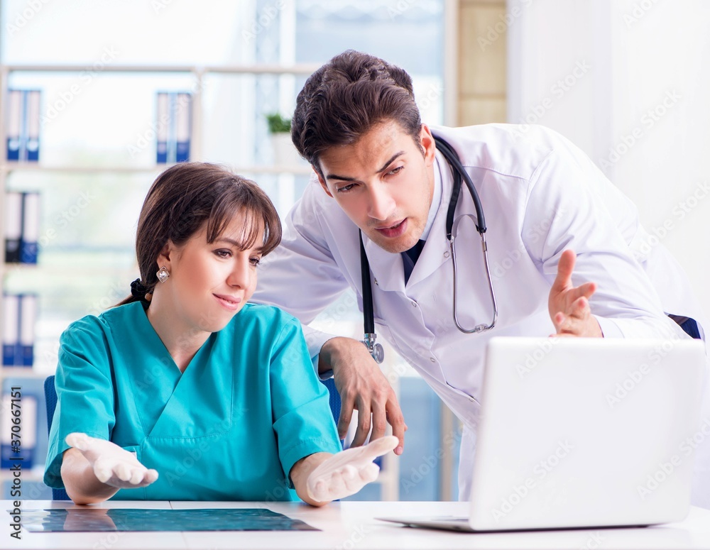 Two doctors in the hospital Two doctors in the hospital