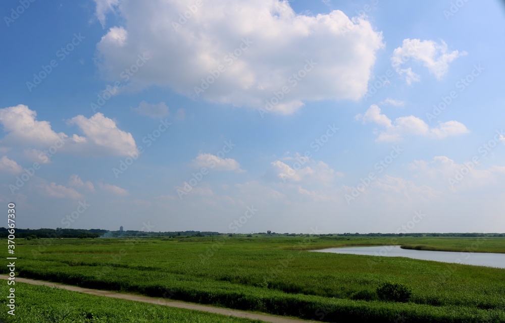 青空　さわやか　渡良瀬　風景　栃木