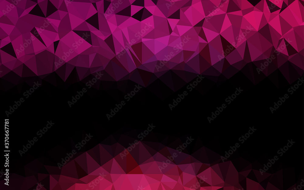 Dark Pink vector low poly cover. Dark Pink vector low poly cover.