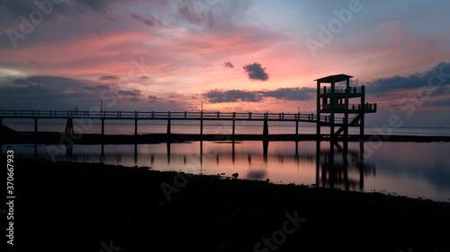 sunset at the pier
