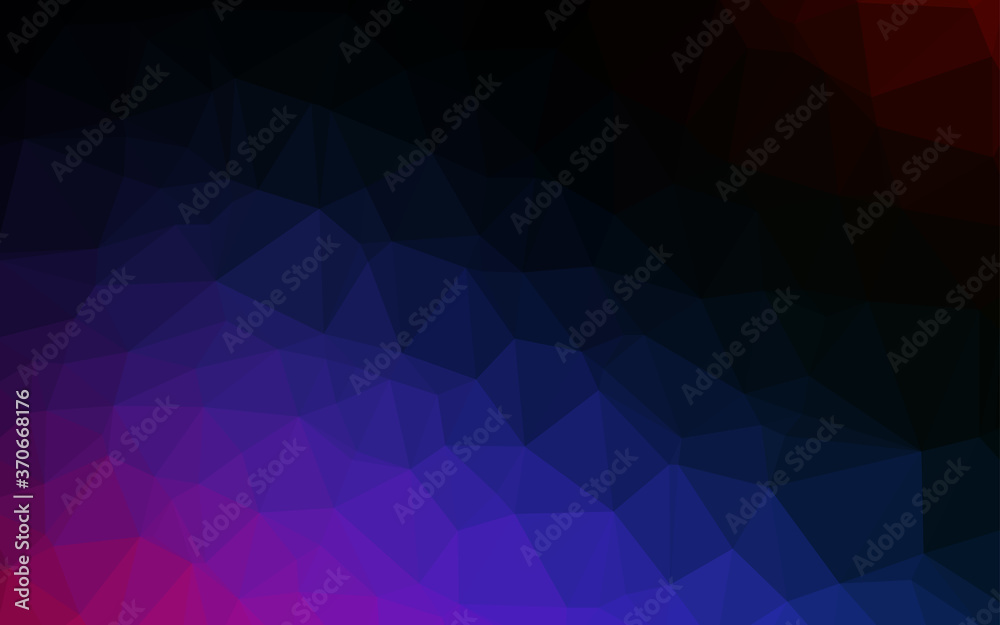 Obraz premium Dark Multicolor, Rainbow vector low poly texture.