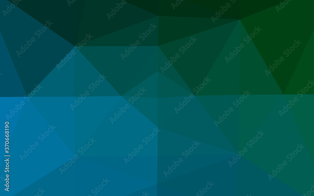 Obraz premium Dark Blue, Green vector low poly texture.