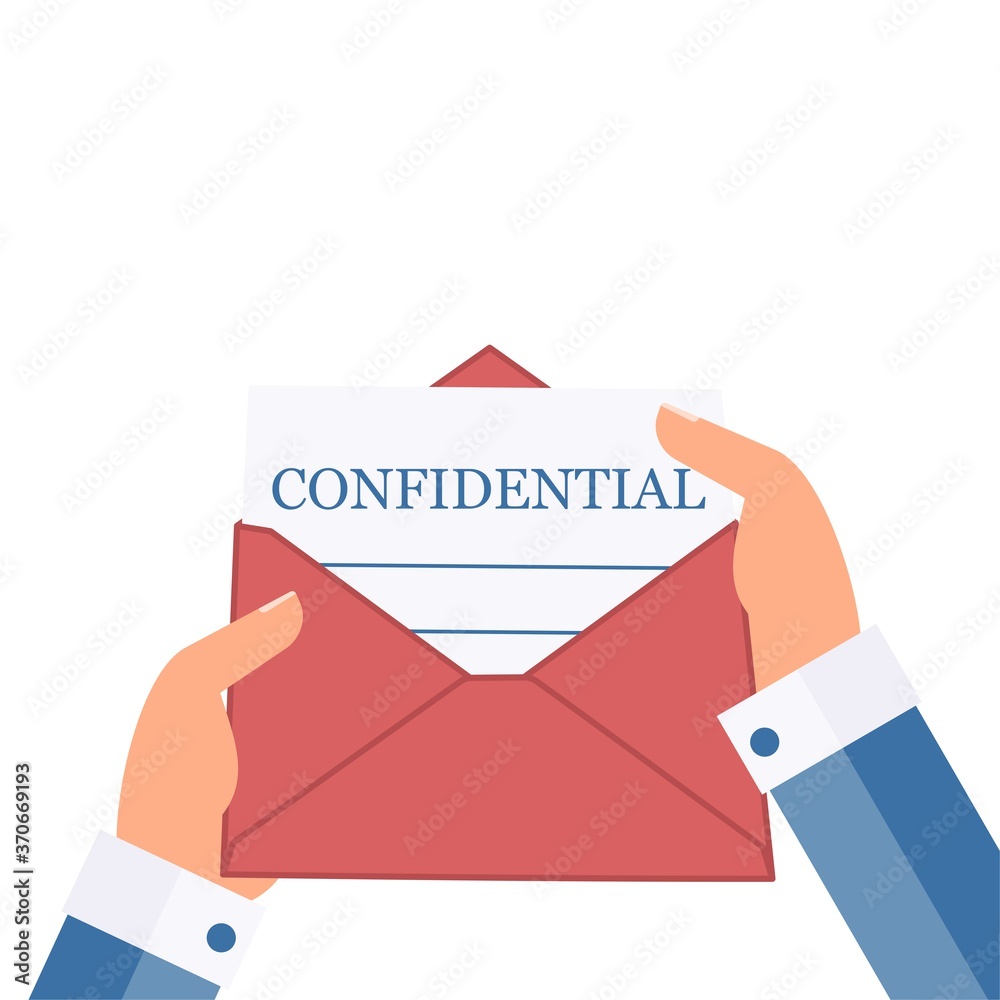 Confidential offer. Vector image isolated on white background. Confidential offer. Vector image isolated on white background.