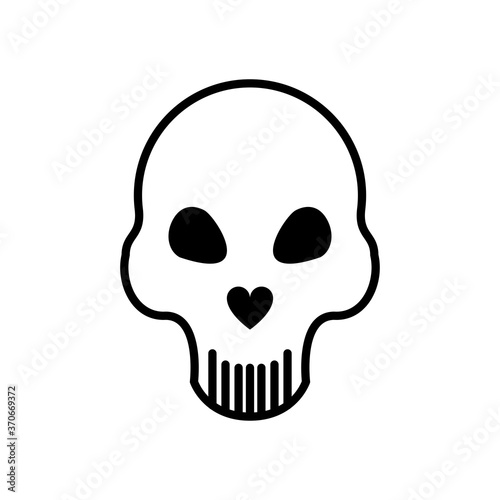 death skull line style icon