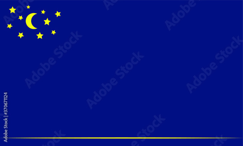 blue sky with the moon and star in the night background for presentations