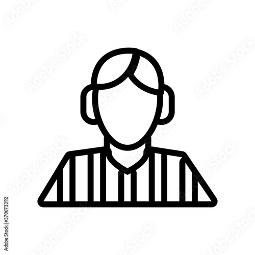 referee soccer line style icon