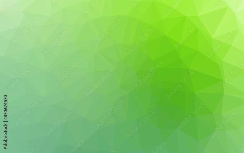 Fototapeta premium Light Green vector low poly layout.