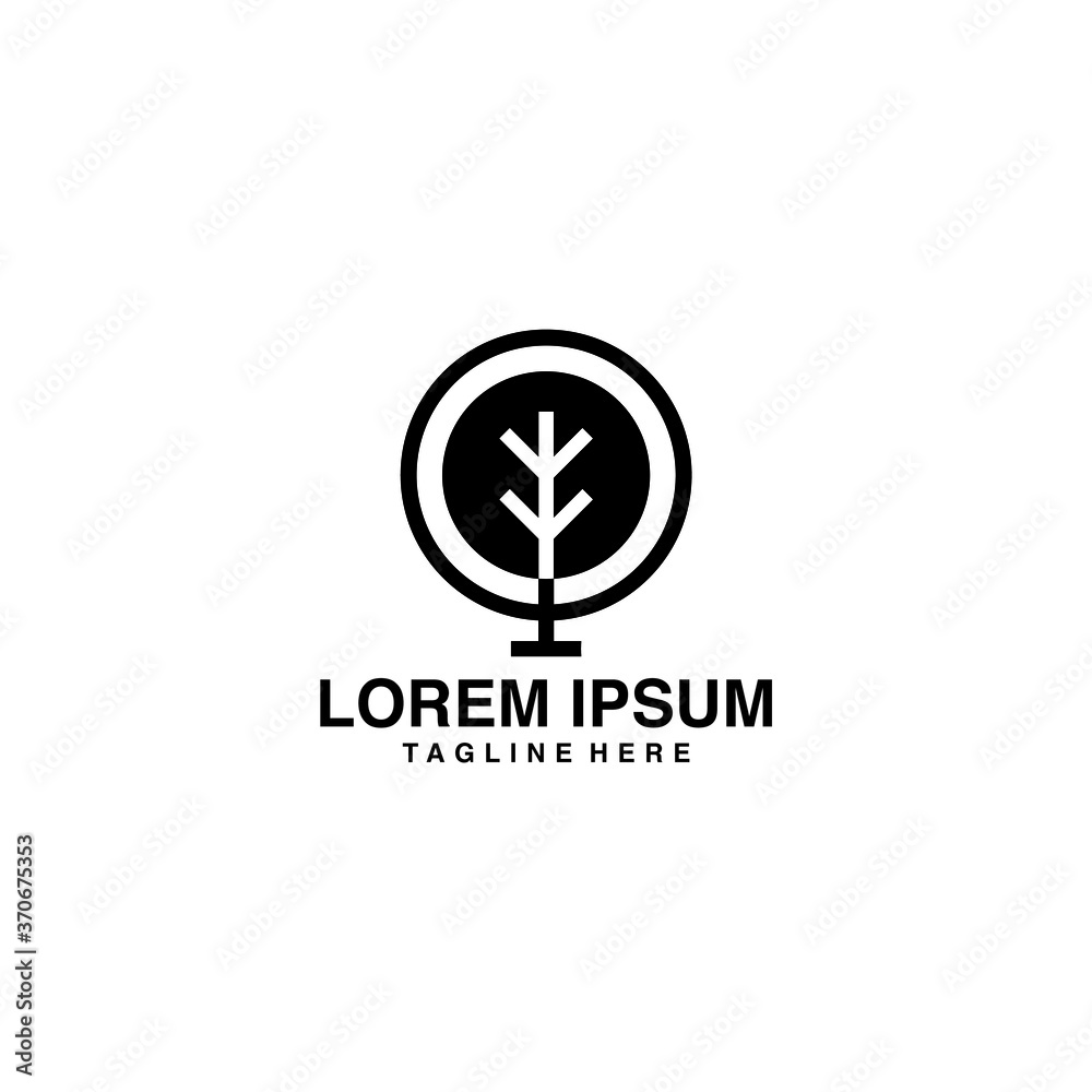 Simple Tree Logo Vector Icon Illustration Simple Tree Logo Vector Icon Illustration
