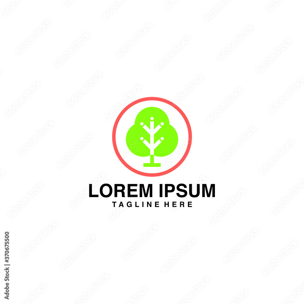 Simple Tree Logo Vector Icon Illustration Simple Tree Logo Vector Icon Illustration