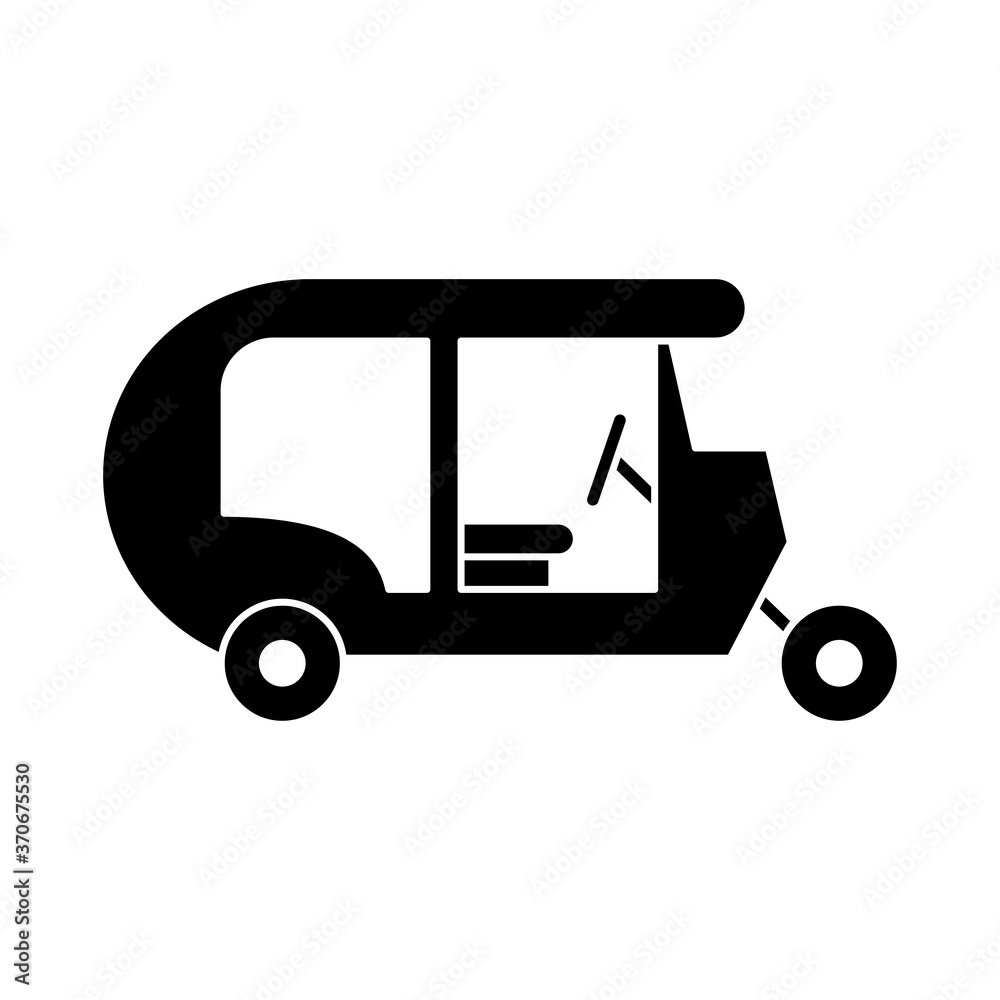 navratri rickshaw silhouette style icon