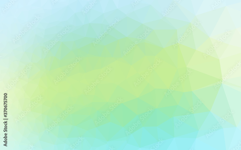 Light Green, Yellow vector polygonal template.
