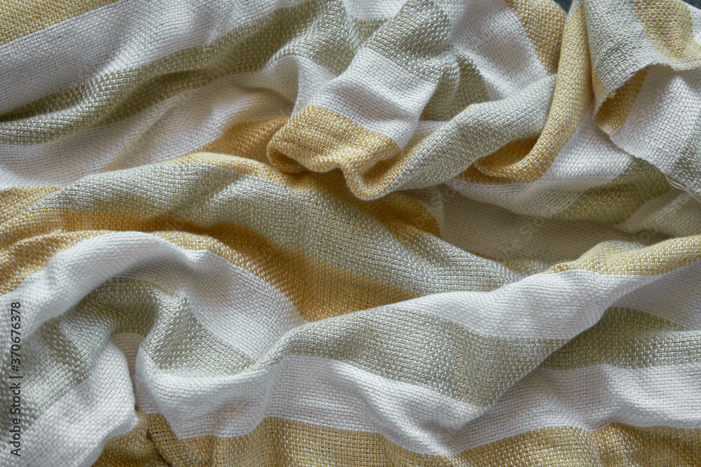 Close-up view of the crumpled cloth