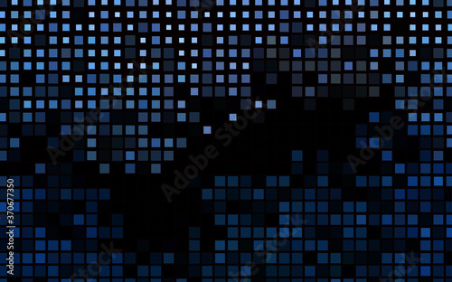 Dark BLUE vector background with rectangles.
