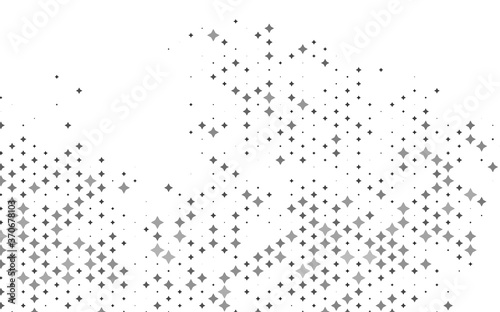 Light Silver  Gray vector pattern with christmas stars.