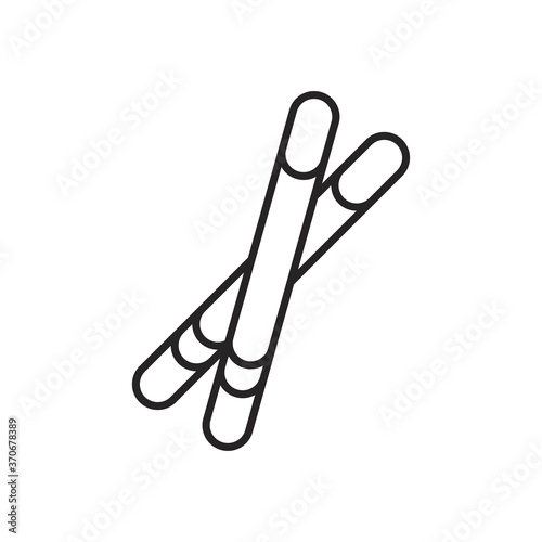 navratri drum sticks line style icon