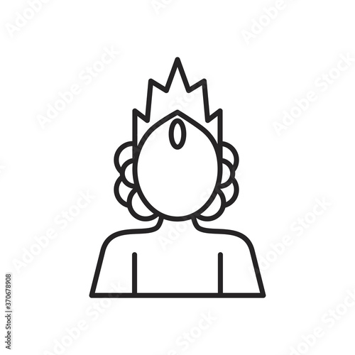 navratri goddess durga line style icon