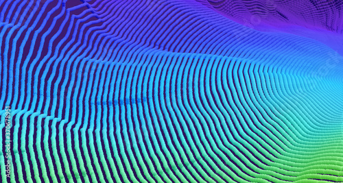 Particles stream. Abstract background with trendy gradients. 3d vector illustration for advertising, marketing or presentation.