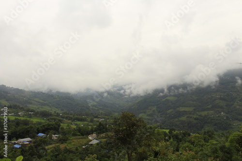 Beautiful village in the middle of hill area located at rural place