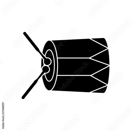 navratri drum instrument silhouette style icon