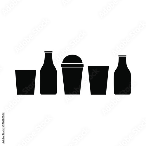 collection of drinking glasses and bottles, beverage, glass