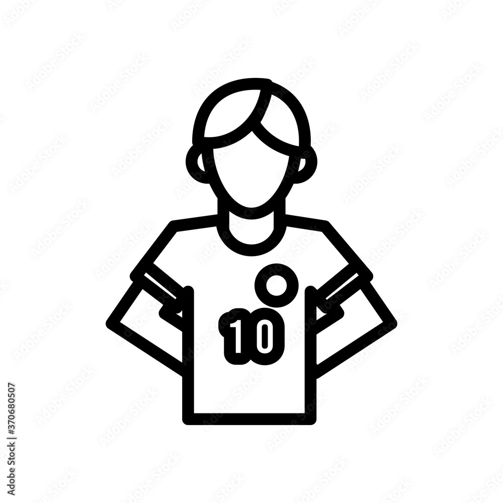 soccer team captain with shirt line style icon soccer team captain with shirt line style icon
