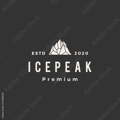 icepeak mount hipster vintage logo vector icon illustration