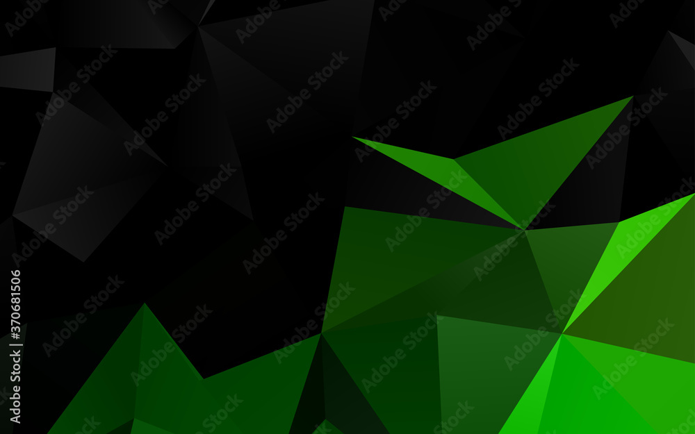 Light Green vector polygon abstract layout.