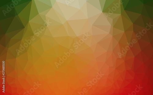 Light Green  Red vector abstract polygonal layout.