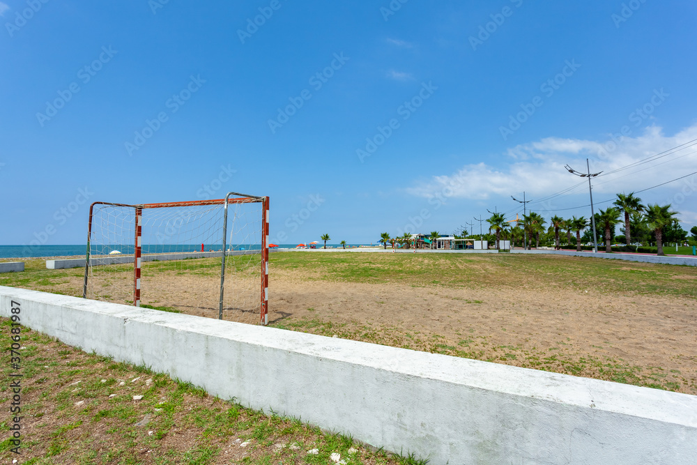 Beach soccer stadium on the shores of the Black Sea in Anaklia Beach soccer stadium on the shores of the Black Sea in Anaklia