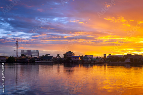Twilight and beautiful sunset view