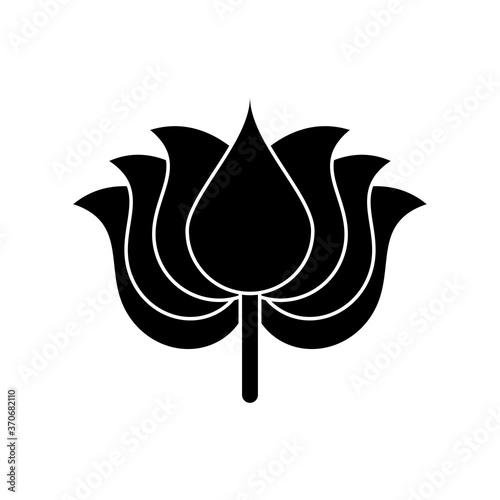 navratri lotus flower silhouette style icon