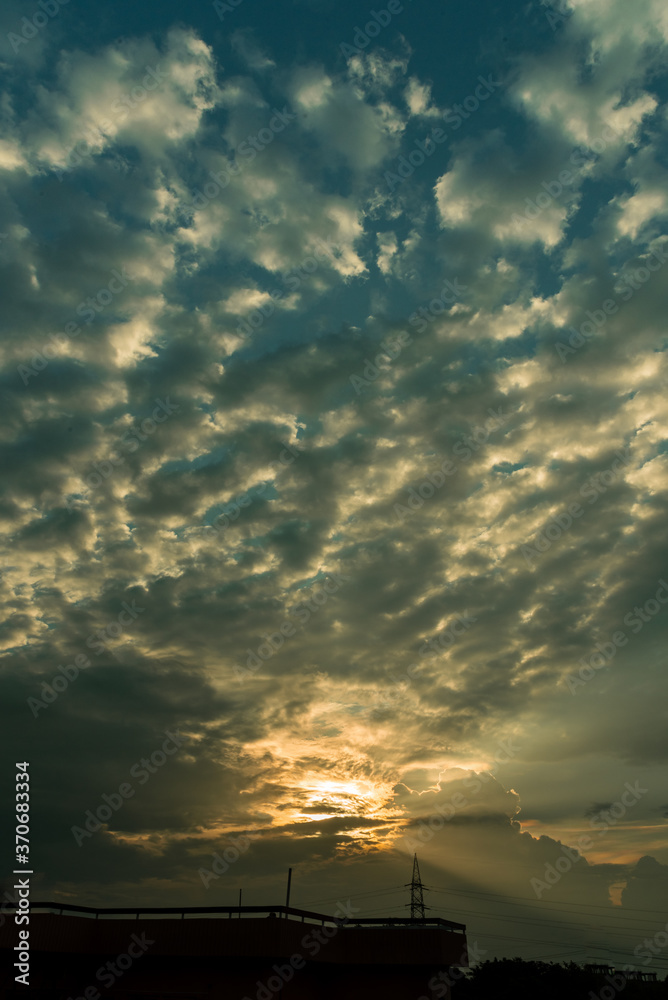 Fototapeta premium sunset in the city