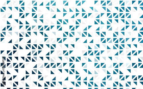 Light BLUE vector seamless template with crystals, triangles.